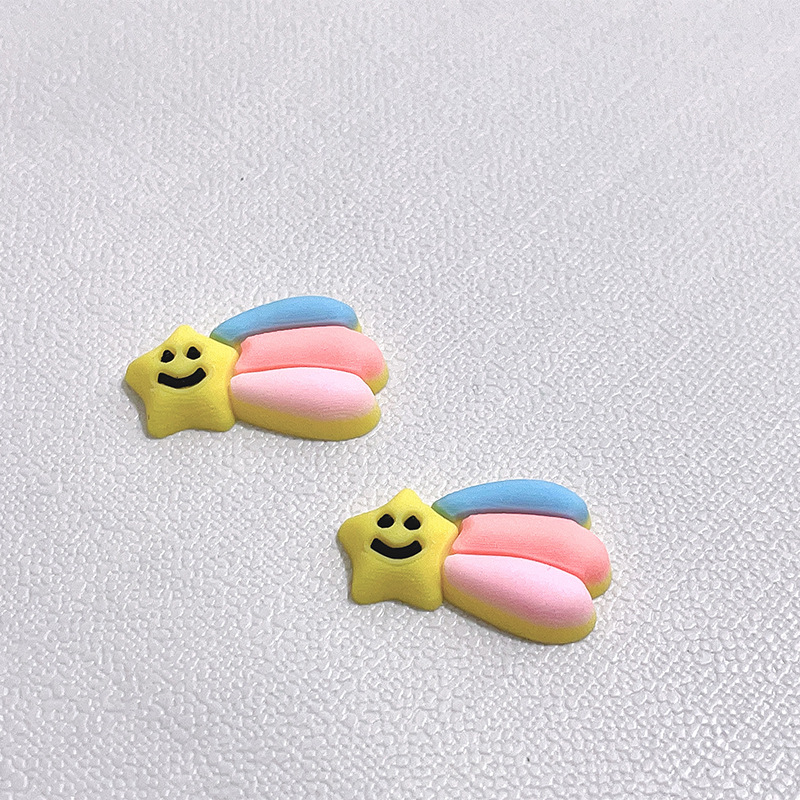 Pvc Soft Glue Star White Cloud Rainbow Jewelry Accessories Patch Cream Rubber Shoes Clothing Hair Accessories Diy Handmade Materials Specification drawing