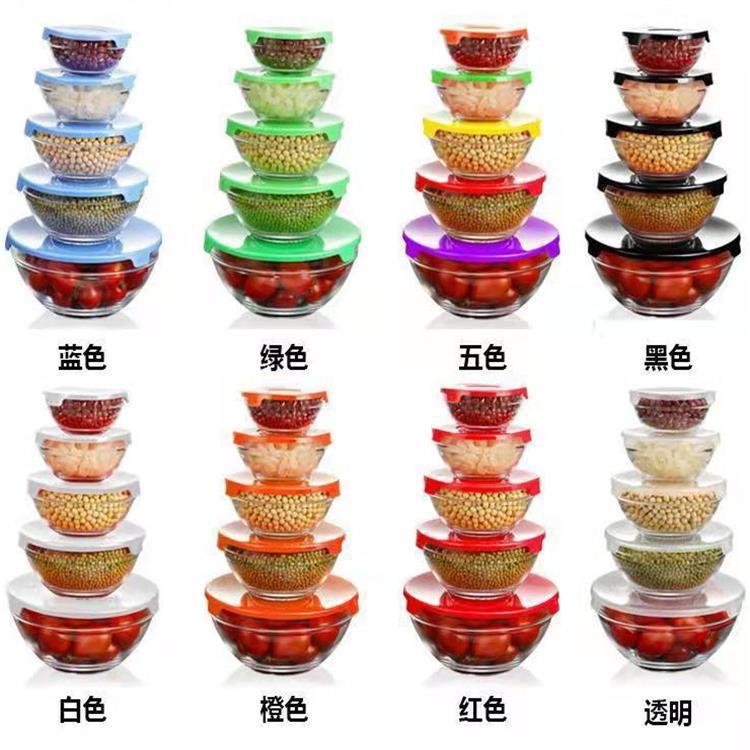 Five-piece set of household fresh-keeping bowls Specification image