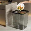 2025 Water ripple trash can, new transparent household model, light luxury high-end paper basket, large capacity, bathroom, bedroom Application Scenario