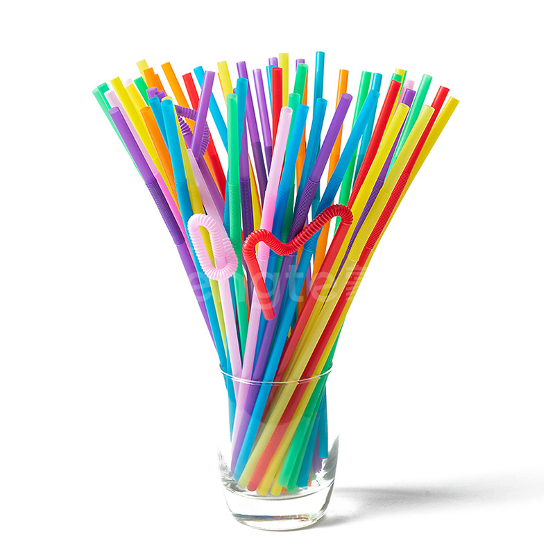 Monte Color Creative Art Straw Food Grade Pp Disposable Elbow Straw Drink Juice Source Factory Item Picture
