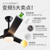 60-inch ceiling fan lamp, retro black straight blade fan lamp, home dining room and living room electric fan lamp, variable frequency 6-speed with remote control Specification image
