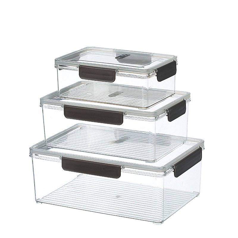Wholesale Pet Crisper Refrigerator Classification Storage Box Refrigeration Large Capacity Transparent Rectangular Storage Sealed Box Item Picture