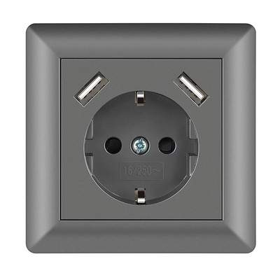 New European standard socket, European standard wall socket, European standard wall socket 16A home and office socket Item Picture