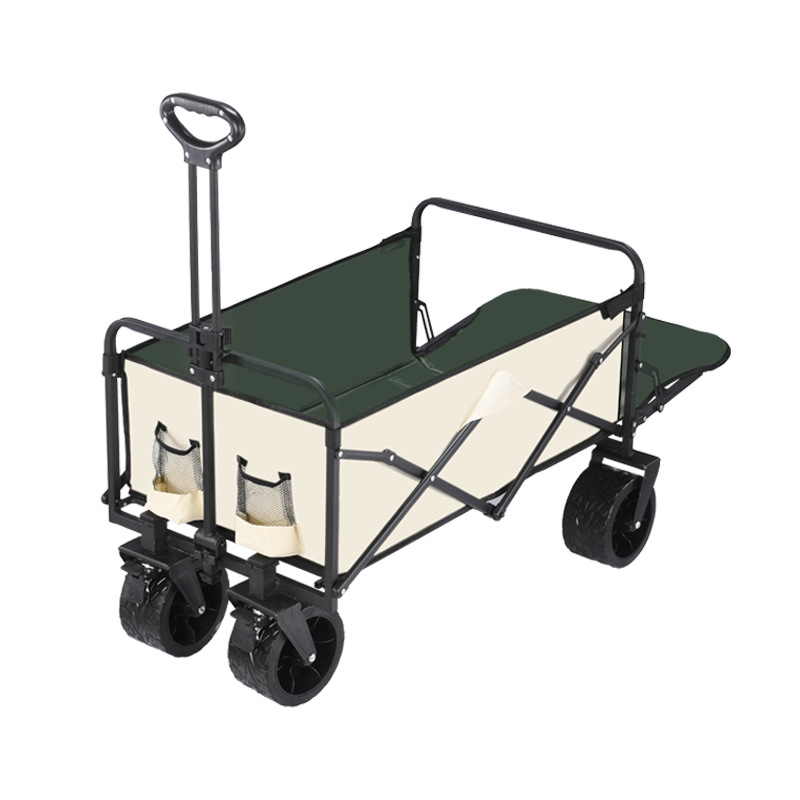 Large-capacity outdoor camping trolleys, folding trolleys, outdoor vending carts, folding carts, express delivery carts, and towing carts Item Picture