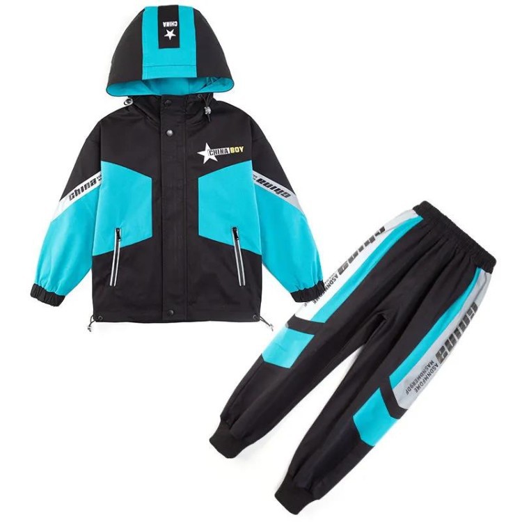The 2022 new Zhongda Children's Autumn and Winter Collection for Boys, a two-piece set with a cap and a sports jacket Item Picture