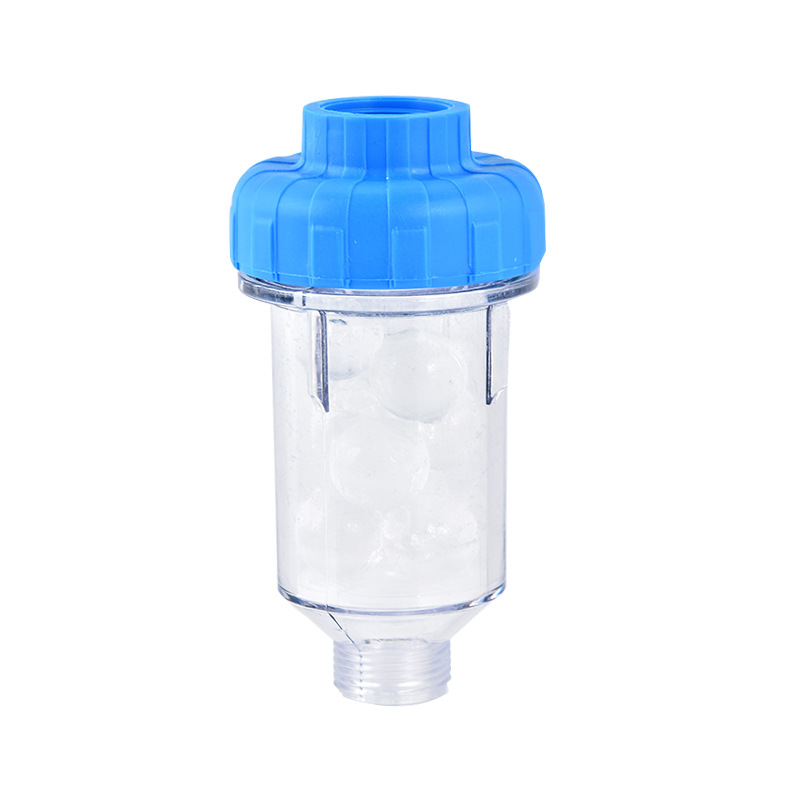 Washingmachine small filter, water softener, showerhead, water heater, toilet, silicon phosphorus crystal ball scale inhibitor filter, transparent shell, 6 points Item Picture