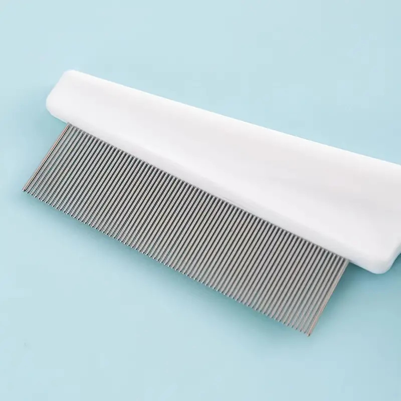 Cross-border pet combs, dog flea combs, cat flea removal combs, plastic close-toothed combs, steel needle combs, cleaning supplies details Picture