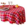 Tablecloth, coffee table, cotton and linen decorative table, ins style best-selling rectangular retro dining table, festive red Christmas checkered Item Picture