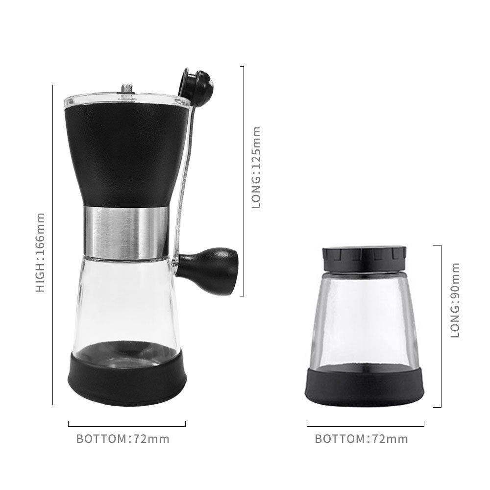 Factory supply coffee bean grinder, manual grinder, hand-cranked coffee grinder with glass sealed jar Application Scenario