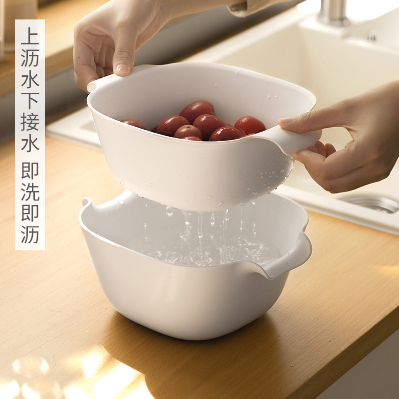 沥水篮/单手沥水篮/百货/洗理槽/滤水篮塑料细节图