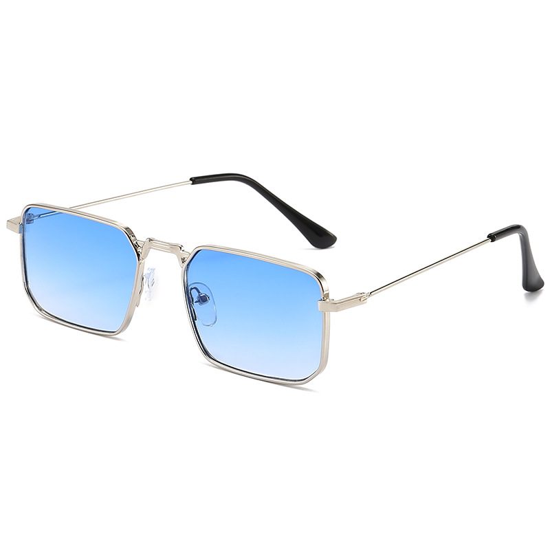 New square-framed men's sunglasses from Europe and America, hip-hop ins Hong Kong-style sunglasses, fashionable and trendy metal sunglasses for women Application Scenario