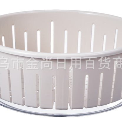 Plastic water-draining vegetable basket, thickened kitchen vegetable basket for washing vegetables and rice, household water-filtering fruit basket Specification image