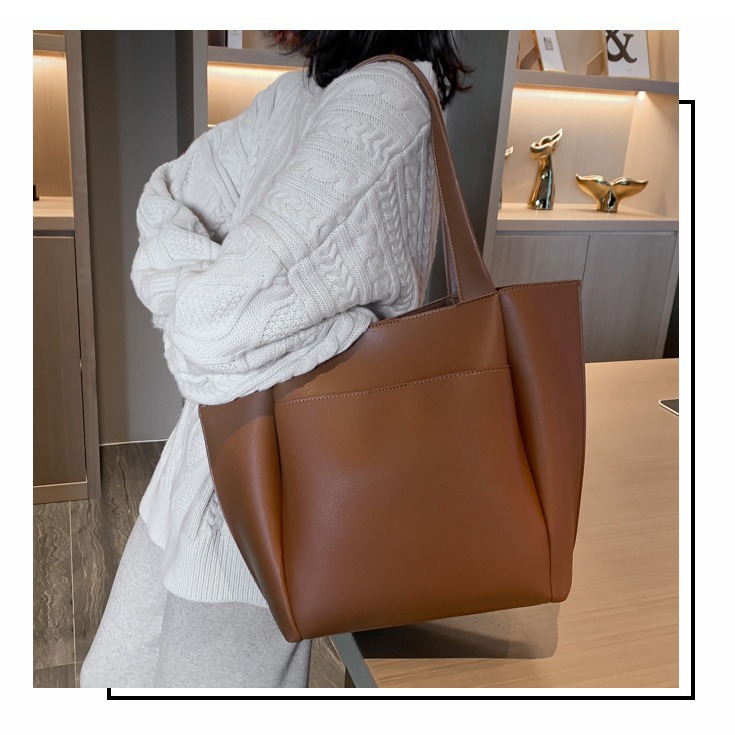 大容量托特包手提包包女新款妈咪水桶单肩包时尚广州箱包细节图