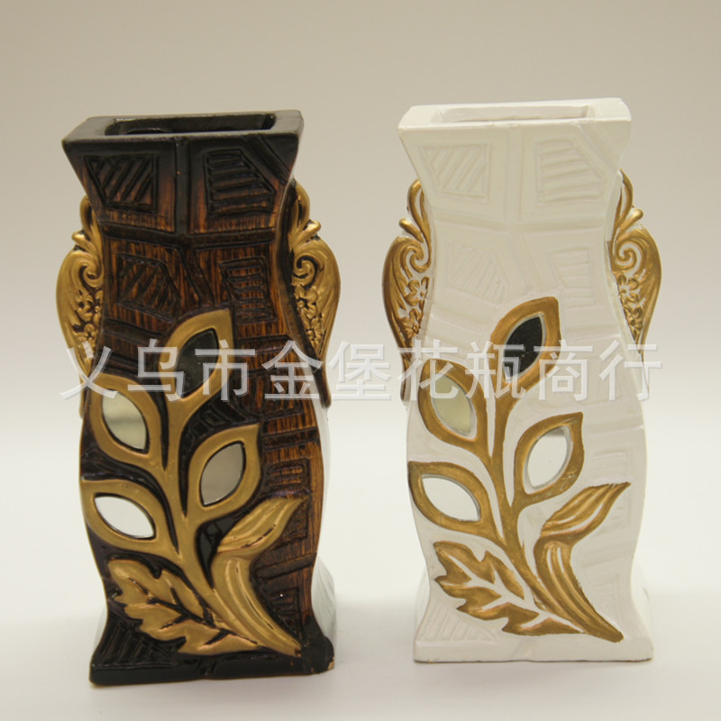 8寸20公分陶瓷花瓶现代简约低温花瓶仿古花瓶漆彩花瓶详情图5
