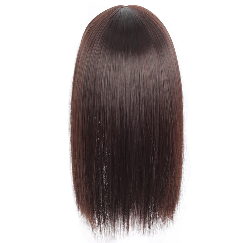 Wig piece female hair patch thin cover white hair distribution piece a piece of chemical fiber patch Xuchang wig Application Scenario