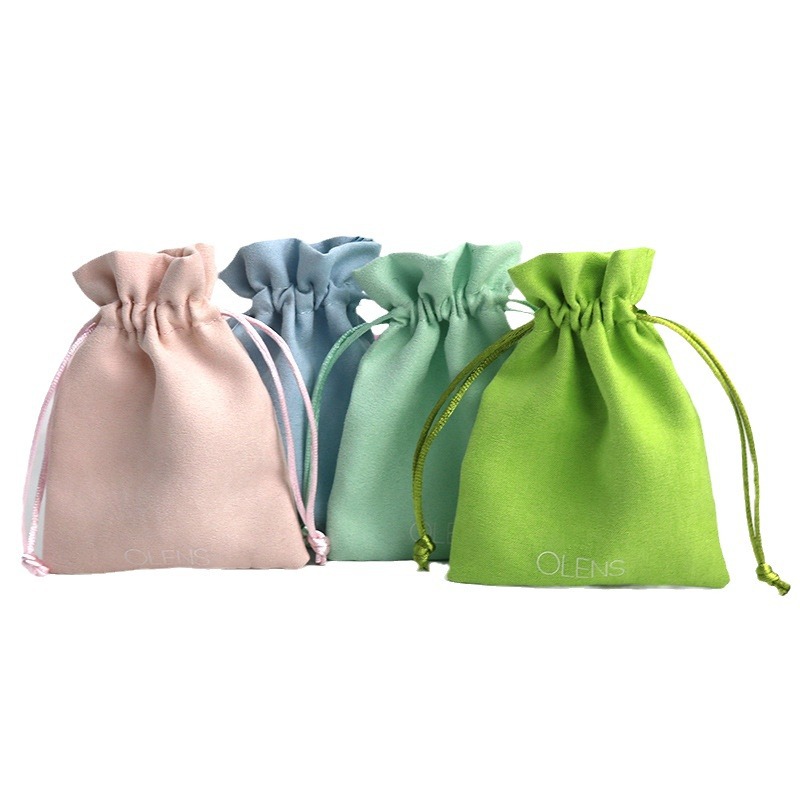Customized high-end double-sided deerskin velvet jewelry bags, dust-proof collectible bags, drawstring bags, velvet bags, storage drawstring bags Item Picture