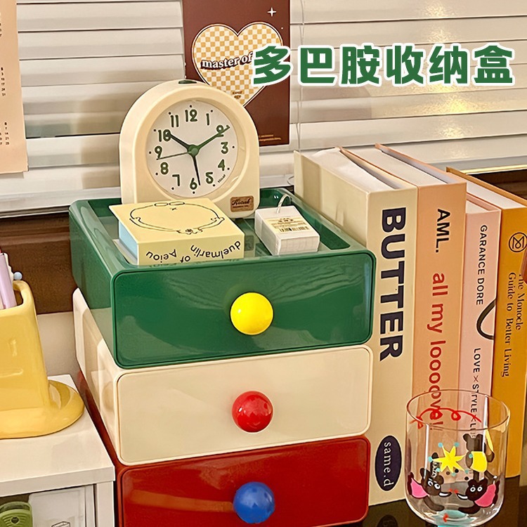 多巴胺收纳盒 玄关收纳入盒可折叠收纳盒 化妆品收纳多功能储物盒产品图