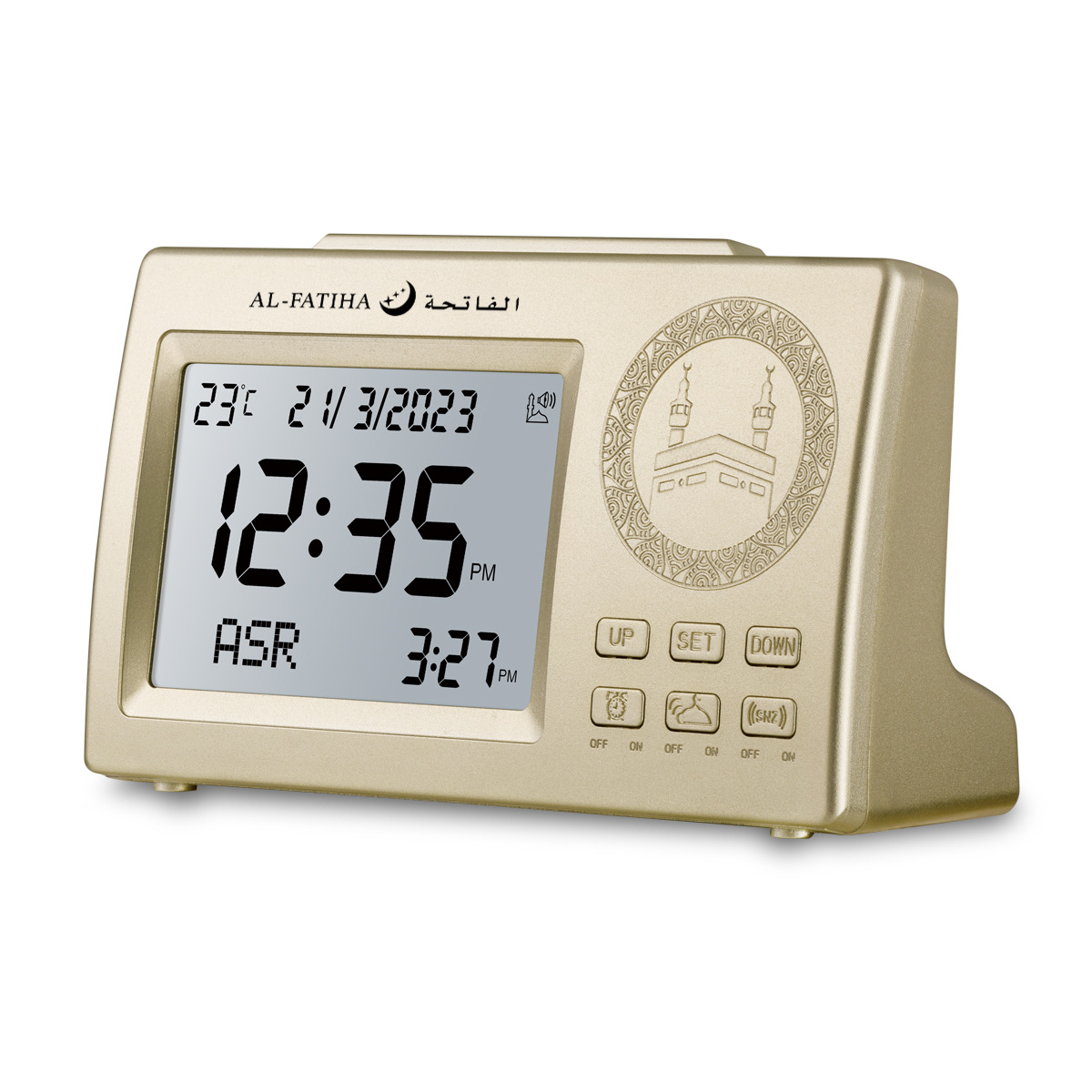 al-fatiha brand faj-106#LcD electronic alarm clock azan clock Electronic clock manufacturer Specification image