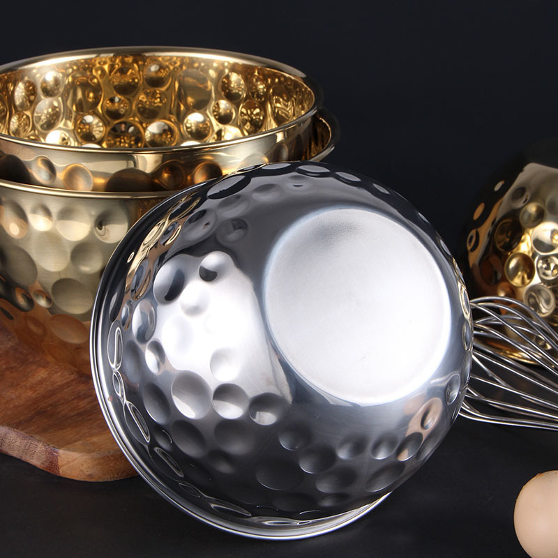 Cross-Border Stainless Steel Thickened Large Salad Bowl Home Whisk Bowl Hotel Decoration Fruit Bowl Wholesale Basin Kt Set Application Scenario