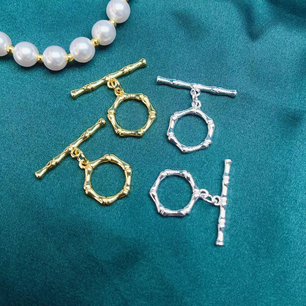 diy pearl buckle, necklace buckle, bracelet, connecting buckle, end buckle, heart-shaped OT buckle, handcrafted universal buckle accessories