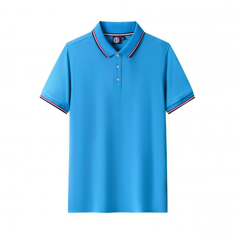 Custom-made imitation cotton polo shirts, group work clothes, printed logo advertising shirts, lapel quick-drying short-sleeved shirts with embroidery and printing Specification image