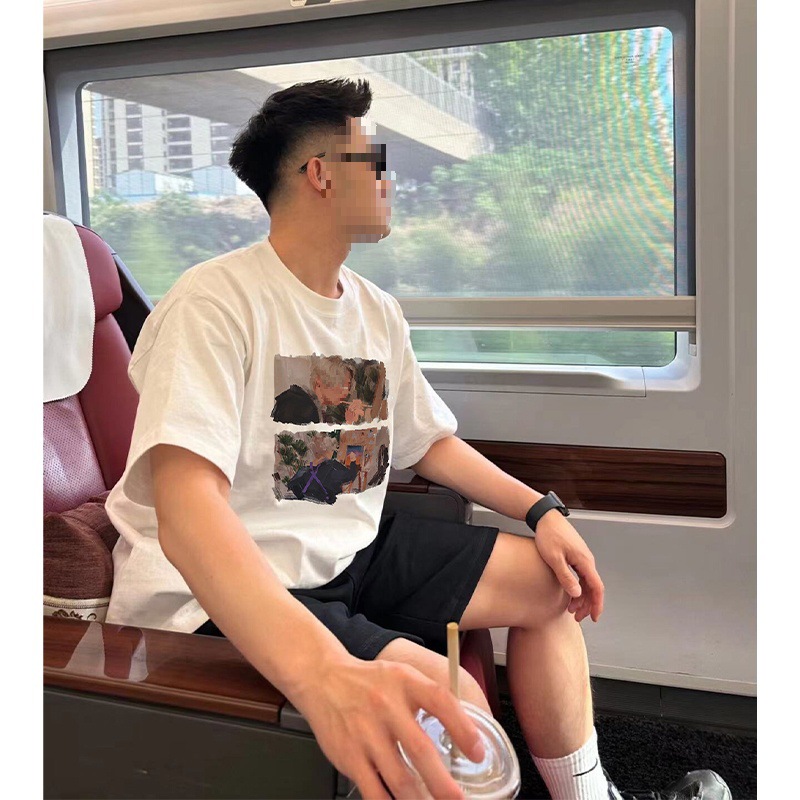 T恤/短袖/t恤男士短袖潮流/服装/体恤男士短袖潮流白底实物图