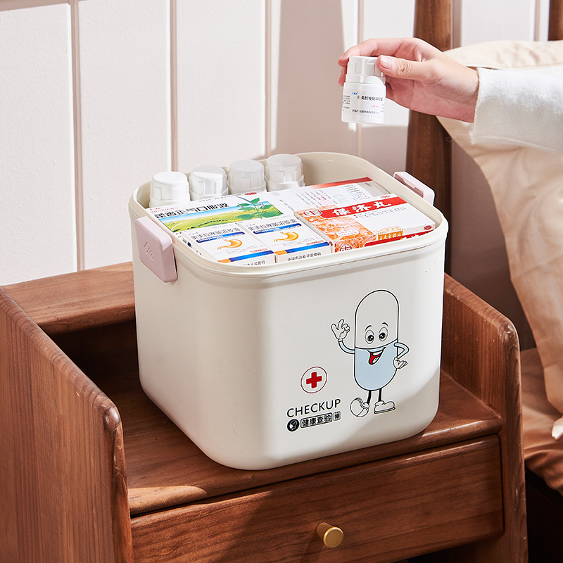 Songtai Transparent Medicine Box Large Capacity Multi-Layer Medicine Box Household Medicine Storage Box Medicine Storage Box Storage Box details Picture