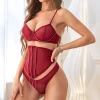 YANNI, a sexy European and American pajama for women, with a small chest that looks big. It features a gathering halter strap that exudes a sense of restraint. It's a qqny lingerie with a chest cushion that is fun for women Application Scenario