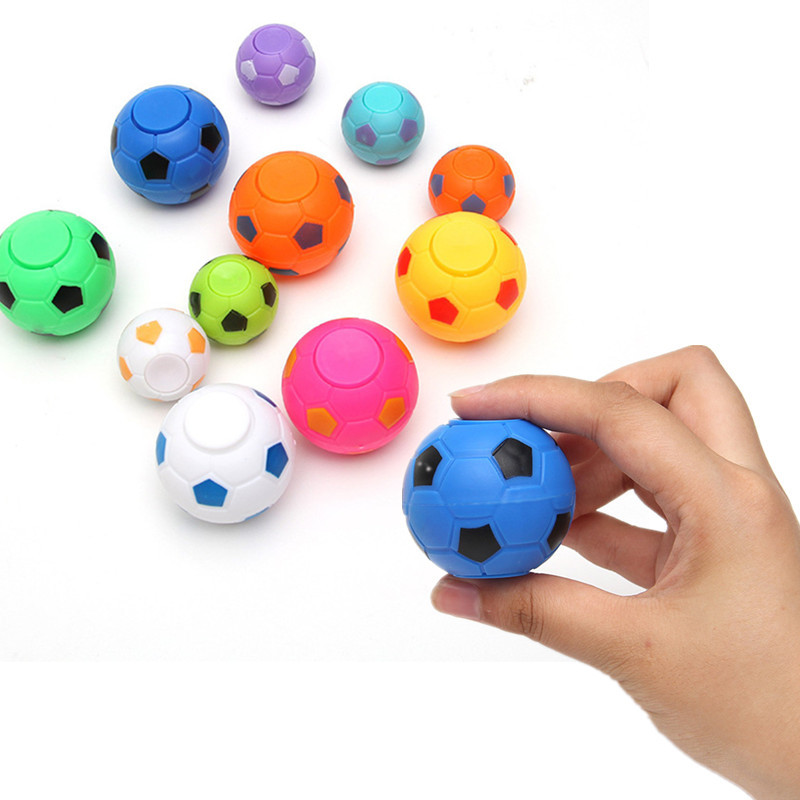 Cross-border children creative decompression finger gyro twist egg toy 35mm vent stress relief football fidget spinner wholesale full figure