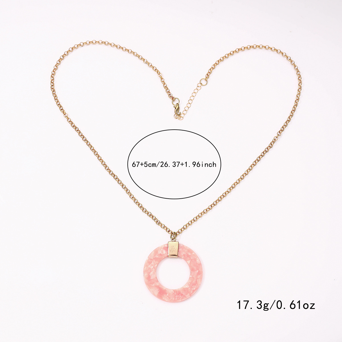 Donut Jade Pendant Necklace Ring Buckle High-Grade Accessories Light Luxury High-Grade Clavicle Chain Manufacturers Wholesale Direct Sales Application Scenario