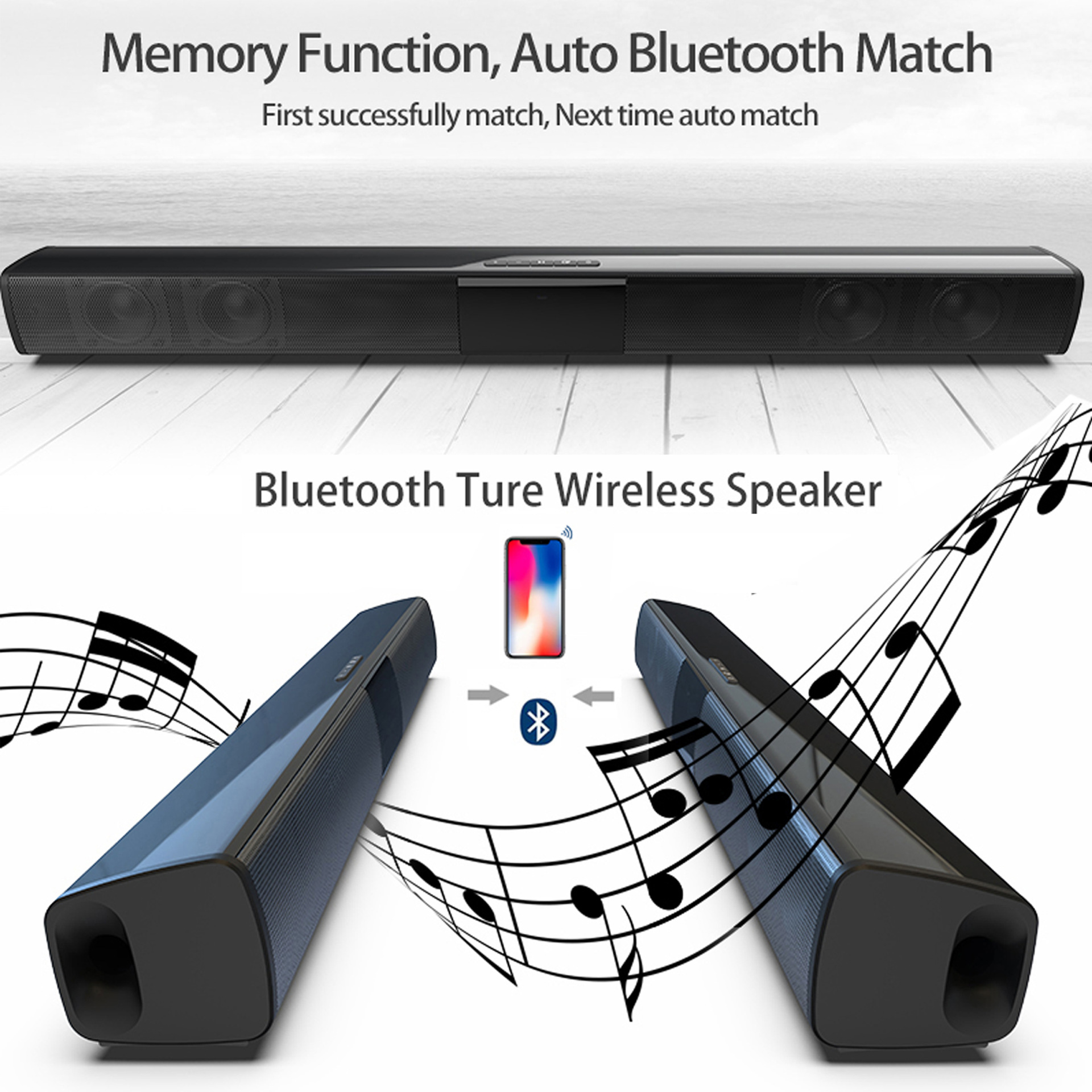 Cross-border blast fabricante modelo privado tira escritorio cine en casa tv computadora audio portátil altavoz bluetooth al aire libre details Picture