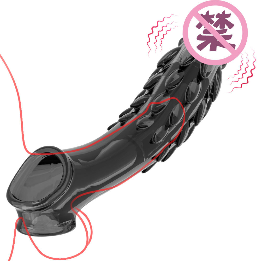 New exaggerated barbs export vibration set for men, thickened, lengthened and thickened fun ring details Picture
