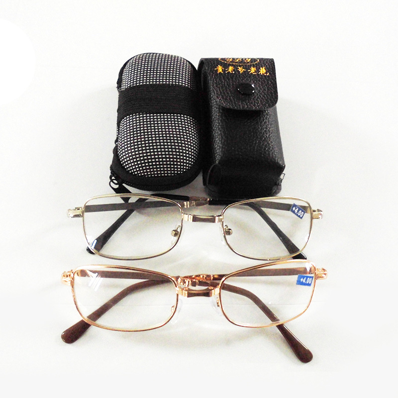Factory direct supply of folding reading glasses, elderly reading glasses, retro frame resin sheet reading glasses wholesale details Picture