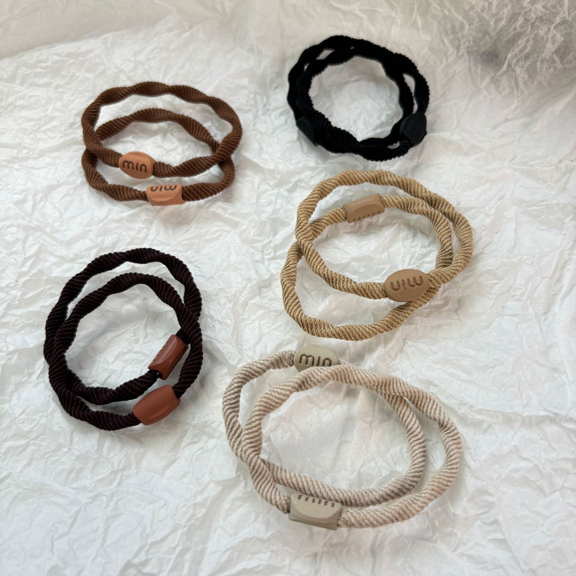 Simple and durable rubber band women's hair tie, high elasticity without damaging hair, high ponytail hair band headwear XF105 Specification image