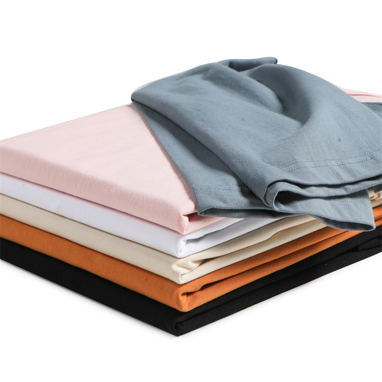 In-stock American heavy-duty casual long blank loose round-neck T-shirt, advertising shirt, team-building T-shirt, and sportswear details Picture