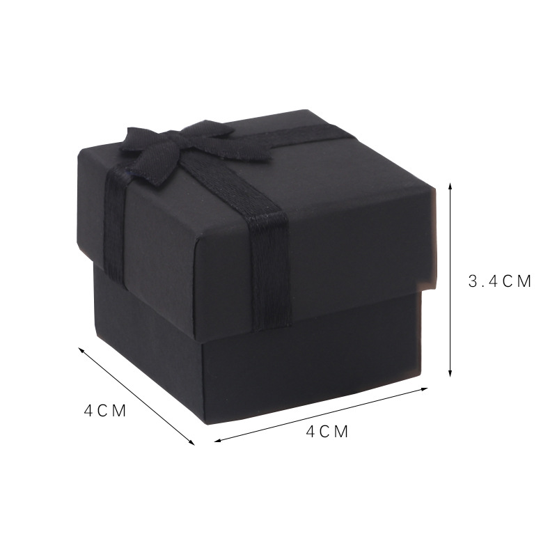Paper Bow Ring Pendant Necklace Storage Box Jewelry Display Box Lid Gift Box Item Picture