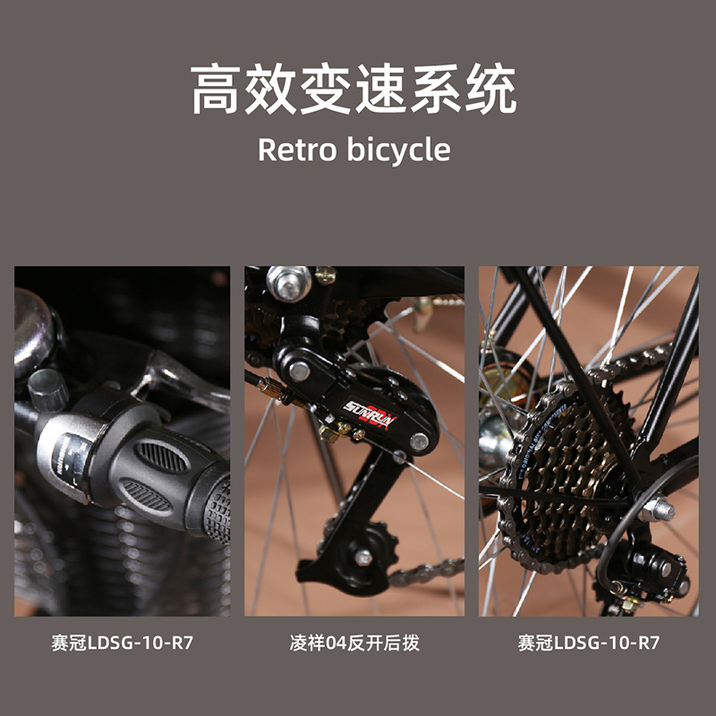 Flying pigeon bicycle male portable adult city 26 inch commute to work female college students adult retro bike Specification drawing