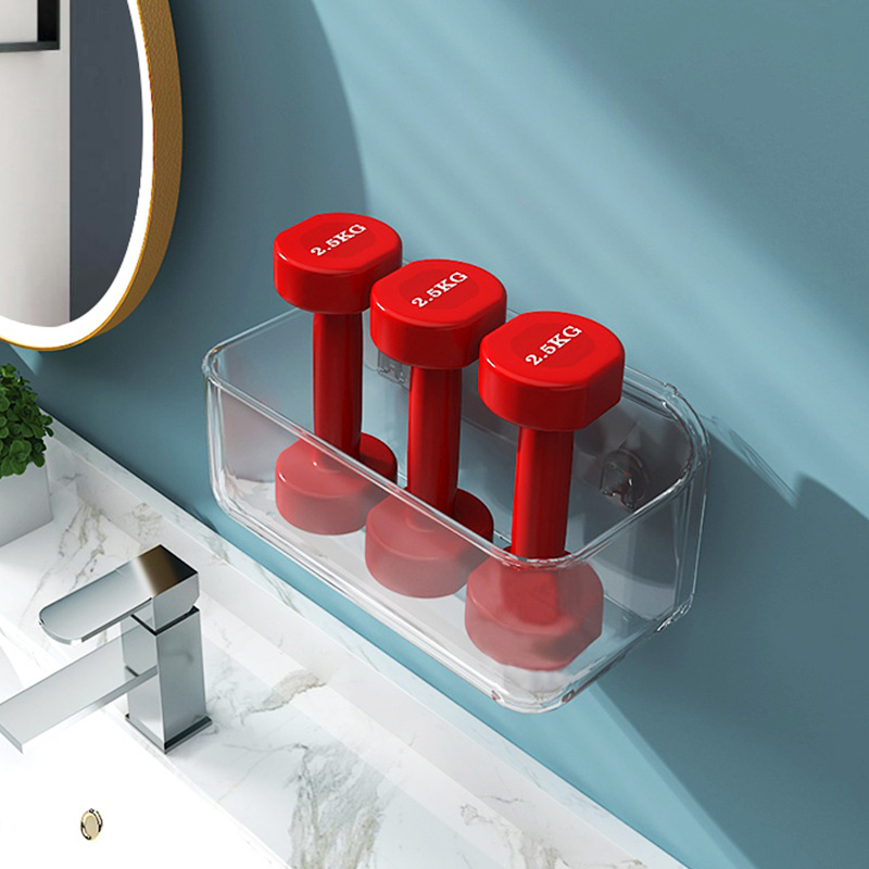 Factory direct sales of seamless adhesive shelving, bathroom wall, kitchen and bathroom storage boxes, no need for drilling, bathroom shelving Specification image