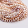 Natural freshwater round AA pearl white powder purple DIY jewelry accessories, handcrafted jewelry necklaces, semi-finished product production and wholesale Application Scenario