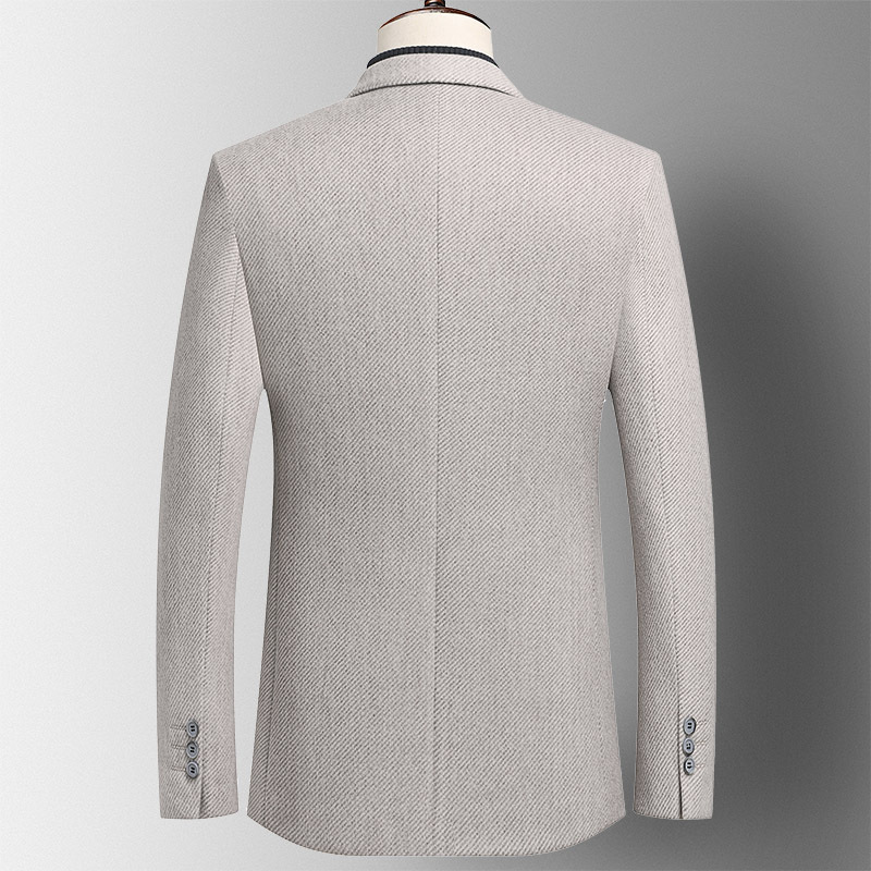 Leishbert Autumn and winter thick wool suit for men, trendy and slimming wool mini suit for men, woolen jacket top Specification image