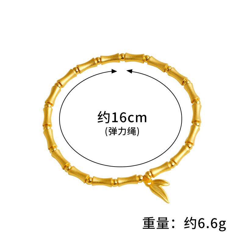 Shajin National Trend New Chinese-style bamboo joint bracelet jewelry, elegant and versatile for girls, couple's hand beads, imitation gold bestsellers Application Scenario
