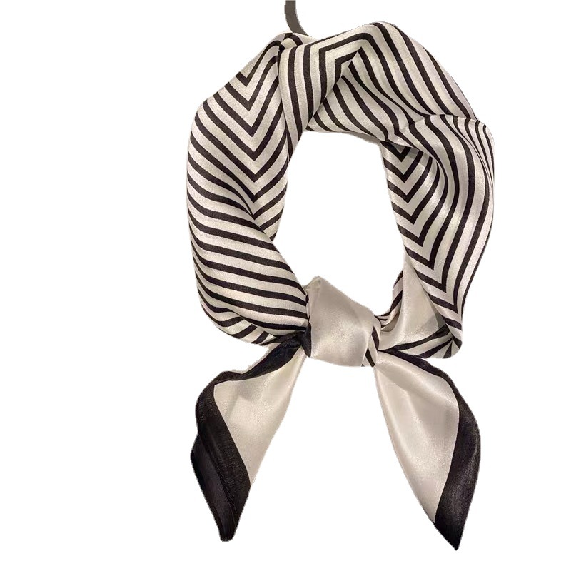 Cross-Border New Silk Scarf Female Spring And Summer Fashion Senior Sense Korean Version All Match Silk Silk Scarf Silk Square Scarf Custom Wholesale Item Picture