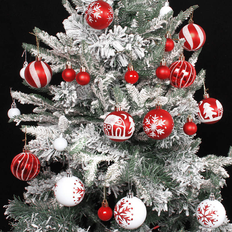圣诞节装饰彩球礼盒套装创意彩绘圣诞球派对圣诞树吊球挂件详情图4
