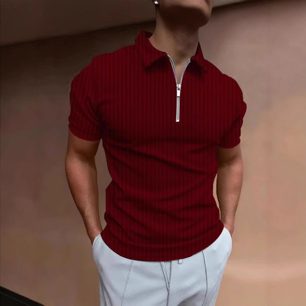Men's POLO shirts, summer high-end shirts, casual tops, T-shirts, trendy brands, men's slim-fit half-sleeved shirts, short-sleeved shirts details Picture