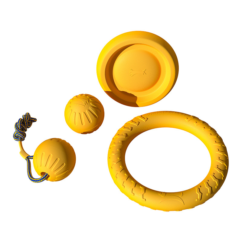 EVA pet toy dog frisbee Large dog Border Collie teeth grinding training ring pull ring toy ball can't be chewed up Item Picture