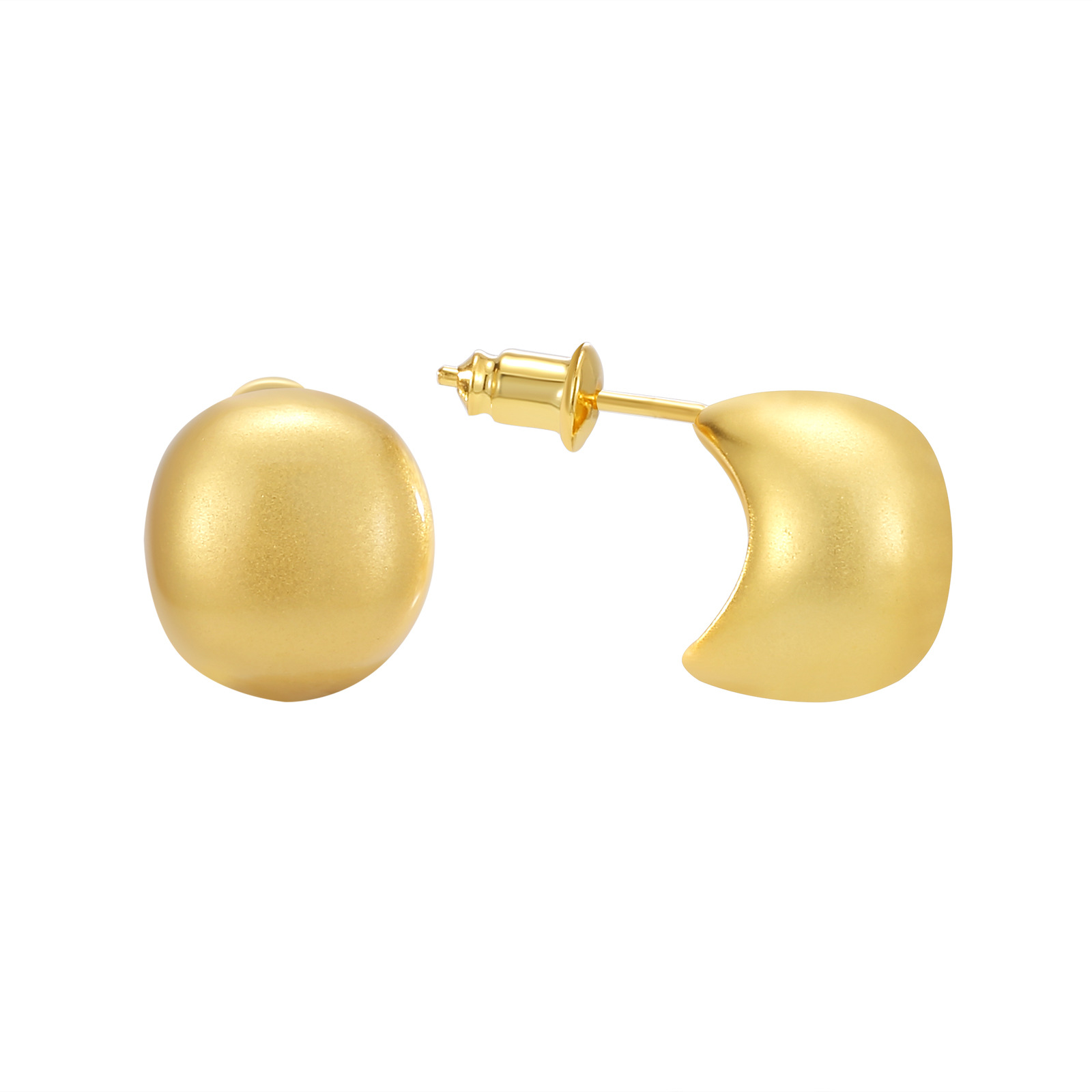 Korean cold style brushed simple stud earrings S925 silver needle commuting versatile earrings, high-end small accessories wholesale Application Scenario