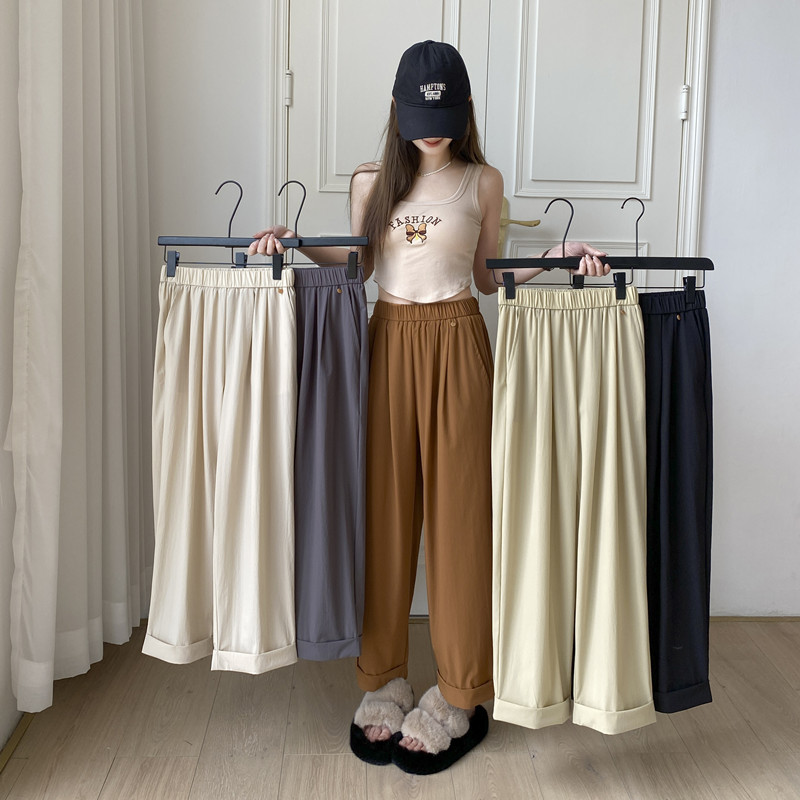 运动短裤/裤子/短裤/工装裤女高腰休闲/棉麻裤女宽松休闲产品图