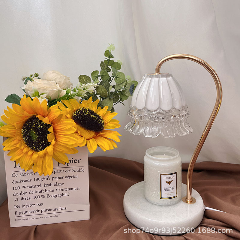 Valley Lily Of The Valley Marble Aromatherapy Lamp Candle Melting Candle Ins South Korea Romantic Bedroom Dimming Lamp Melting Wax Lamp Specification drawing