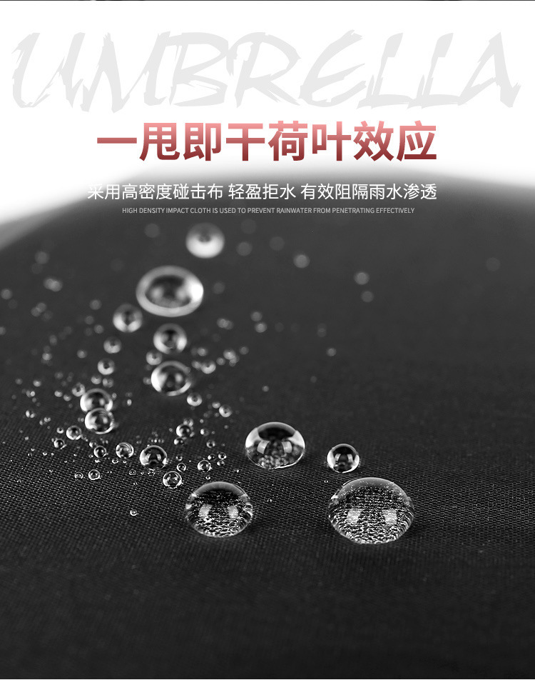 自动商务伞雨伞三折加大防风黑胶防晒伞商务礼品伞加印LOGO广告伞详情7