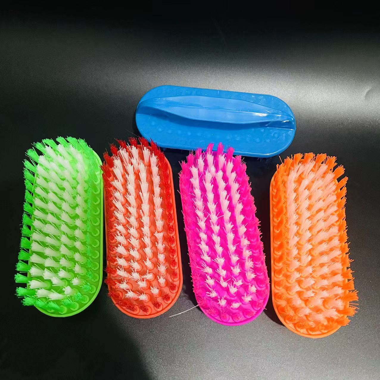 【 Zone 3-7 】3008B laundry brush 10/ pack 240/ box 1 yuan 2 yuan Plastic large laundry brush Shoe brush hand-held square brush Clothing brush Plastic brush Generous brush household Specification image
